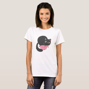 cat lying in a cardboard box - Choose back colour T-Shirt