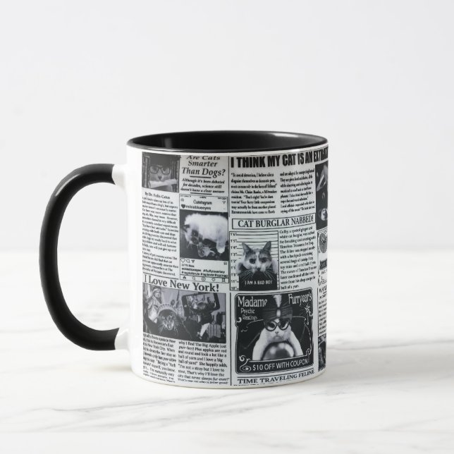 Cat Magazine Mug (Left)