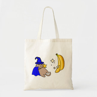 Cat Magician Creating Bananas with Magic Wand Tote Bag