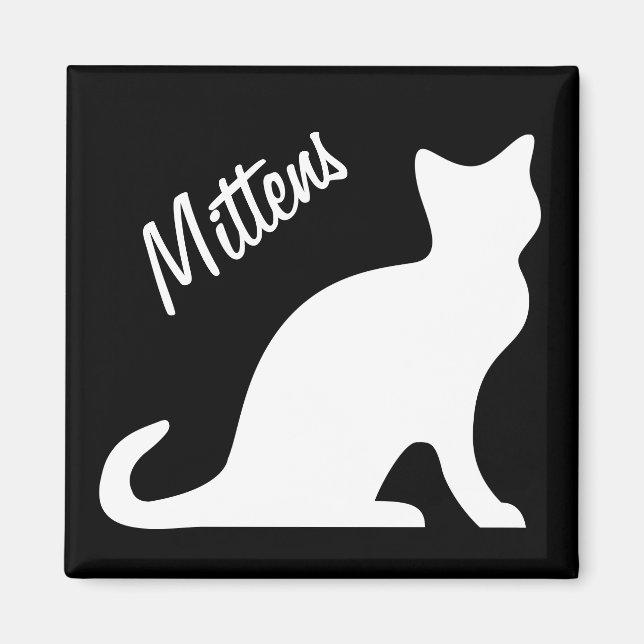 Cat magnets with your pet name (Front)