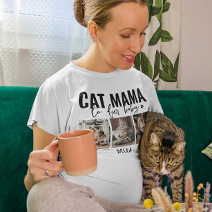 Cat Mama   3 Photo Collage T-Shirt