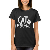 Cat Mama Cute Paw Print Typography Design
