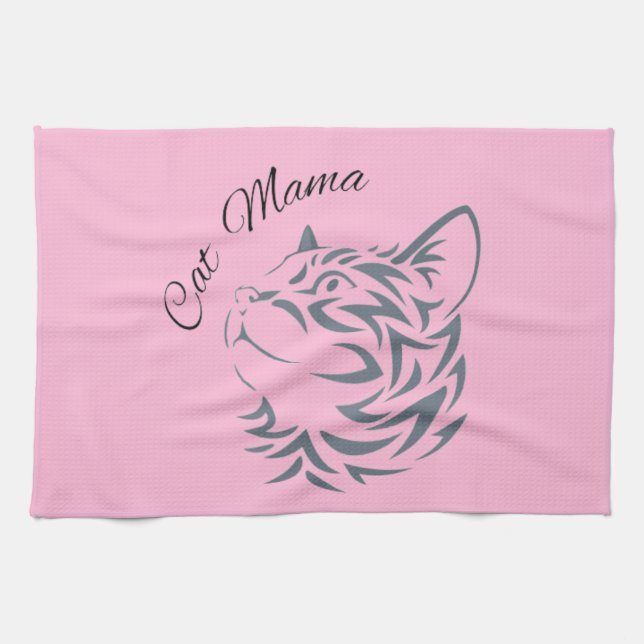 Cat Mama       Kitchen Towel (Horizontal)