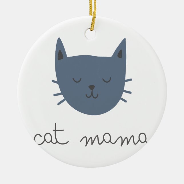 Cat Mama Ornament (Front)