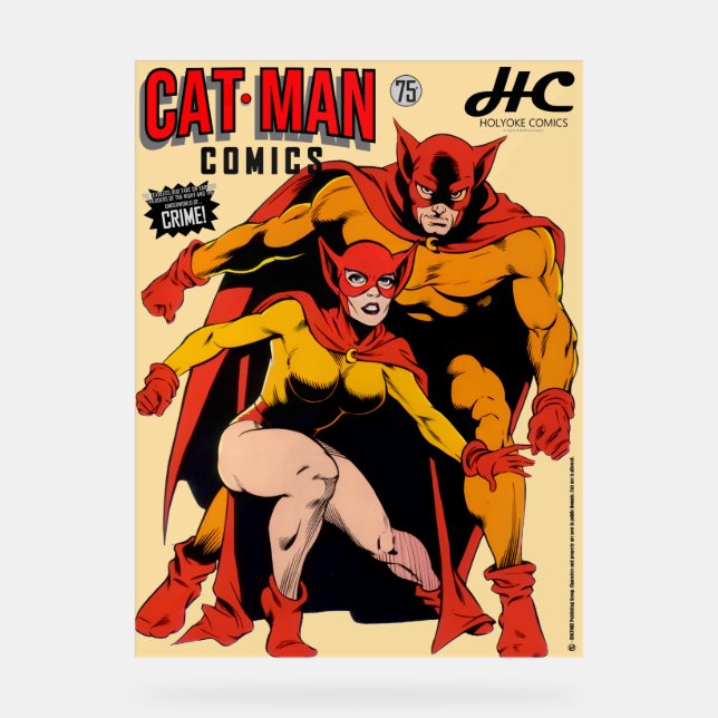 CAT-MAN Comics Acrylic Sign (Recto)