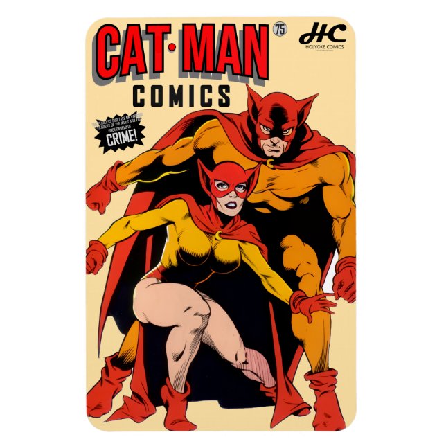 CAT-MAN Comics Retro Magnet (Vertical)