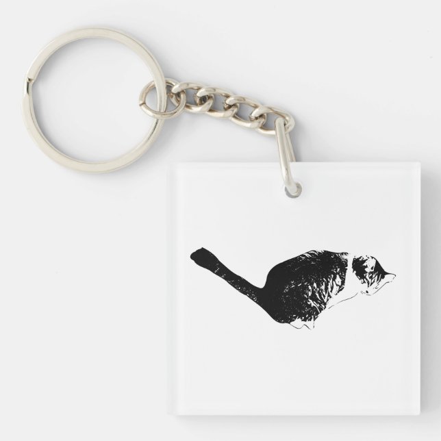 Cat Mark, Quiet Trace Keychain (Front)