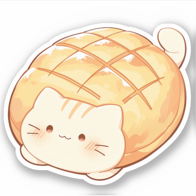 Cat Melon Bread Sticker (Front)