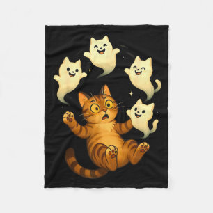 Cat Meme Funny Soky Halloween Kitty  Fleece Blanket