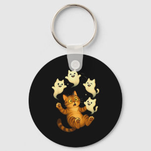 Cat Meme Funny Soky Halloween Kitty Keychain