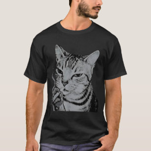 Cat Meme Silly Cat Funny Smoking T-Shirt