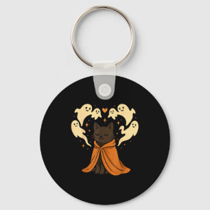 Cat Meme Soky Cute Black Halloween  Keychain