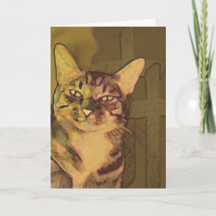 Cat memorial card