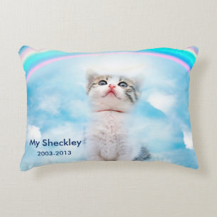 Cat Memorial Custom Brushed Accent Pillow