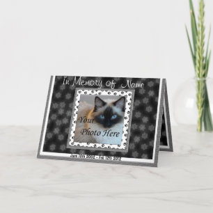 Cat Memorial Faire-part - Perte d'animal de compag
