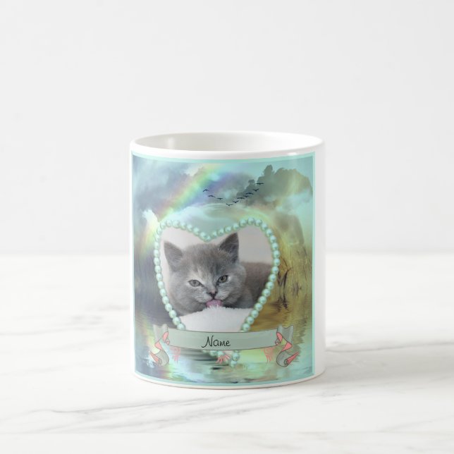 Cat Memorial Gift Personalized Coffee Mug (Center)