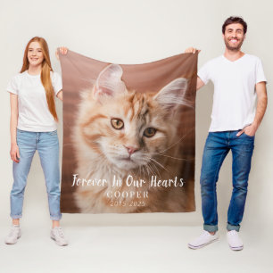 Cat Memorial Gift   Pet Loss Keepsake Fleece Blank Blanket