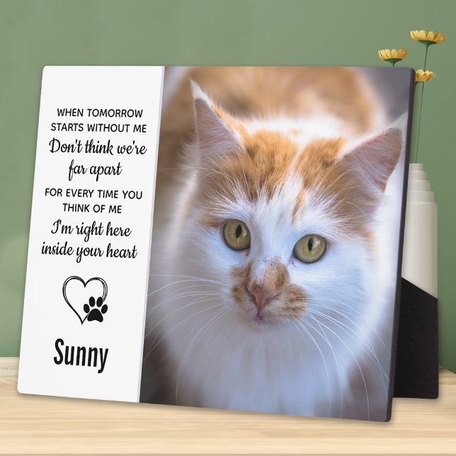 Cat Memorial Gift - Pet Loss Remembrance Keepsake Plaque (Creator Uploaded)