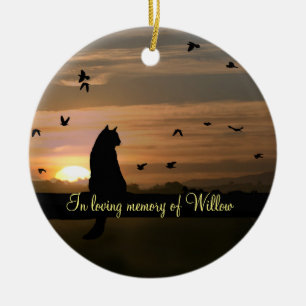 Cat Memorial Sympathy  Tribute Ceramic Ornament