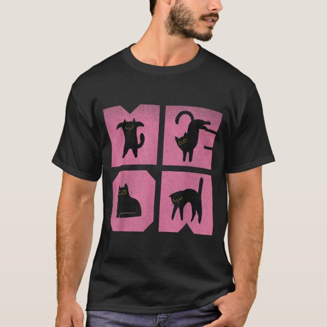 Cat - Meow Art  T-Shirt (Front)