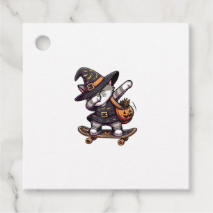 Cat Meow Debbing On Skateboad Apparel Kids Hallowe Favour Tags