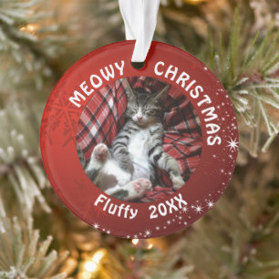 Cat MEOWY NOËL 2 Photo Rouge