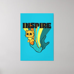 Cat Mermaid ASL Inspire Spiral Photo Notebook Canvas Print