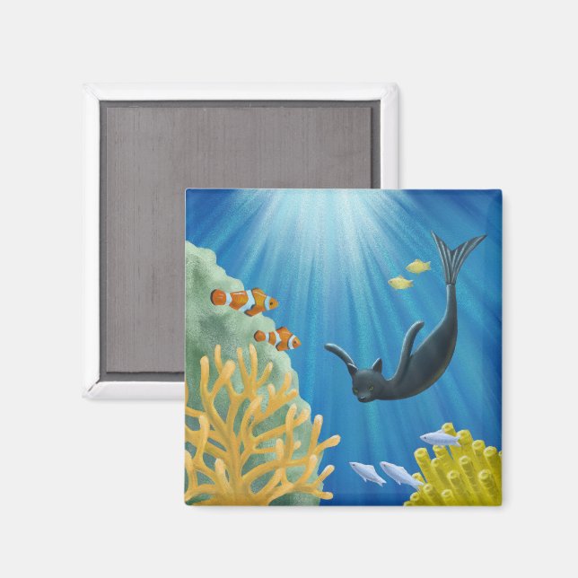 Cat Mermaid Magnet (Front/Back)
