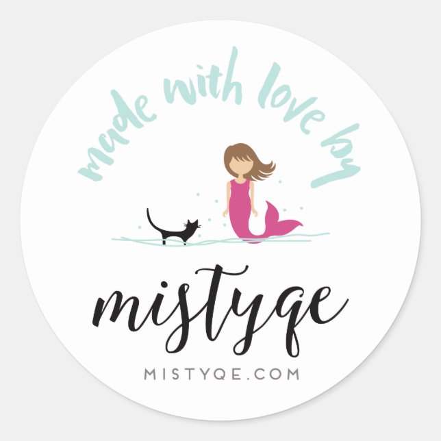 Cat & mermaid mistyqe sticker (Front)