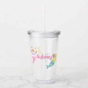 Cat Mermaid Tumbler Cup