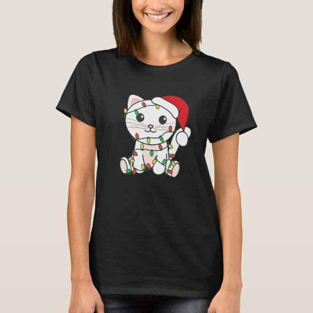 Cat Merry Christmas Winter Animals Cats Christmas  T-Shirt (Front)