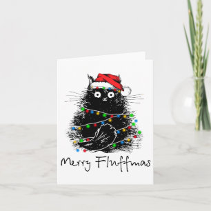 Cat Merry Fluffmas Cat Lover Christmas Gift  Card