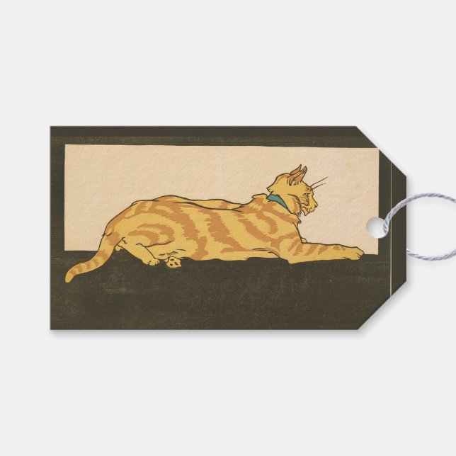 Cat Merry Xmas, 1921 Gift Tags (Front (Horizontal))