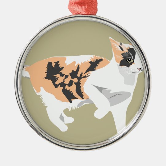 Cat Metal Ornament