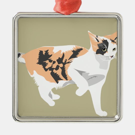 Cat Metal Ornament