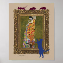 Cat, Mice, Fine Art and Humour, Poster