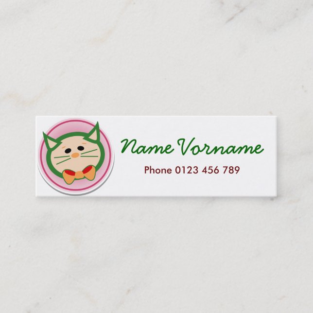 cat mini business card (Front)