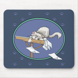Cat mischief pattern mouse pad