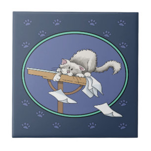 Cat mischief pattern tile