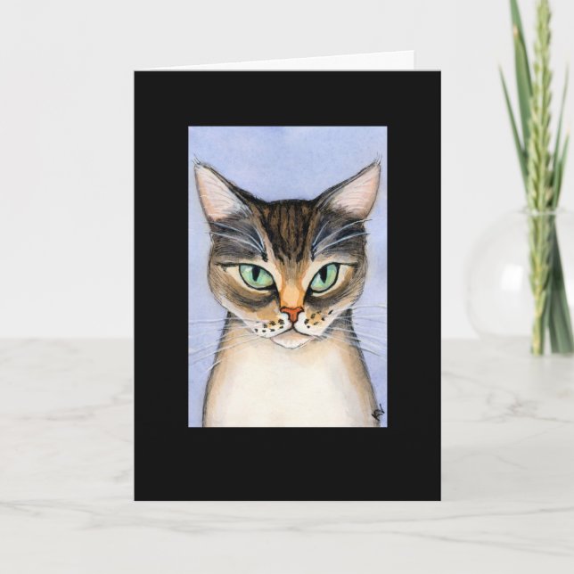 Cat misses you card (Front)