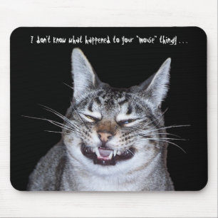 Cat "Missing Mouse" Mousepad