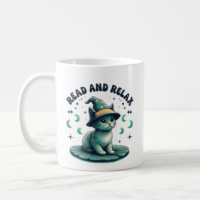 Cat mok Wizard Coffee Mug (Left)