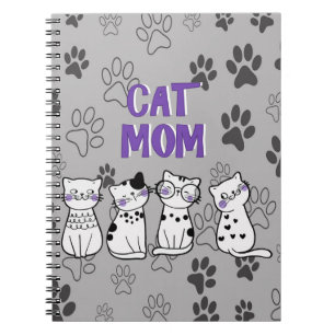 Cat Mom and Paws Notebook
