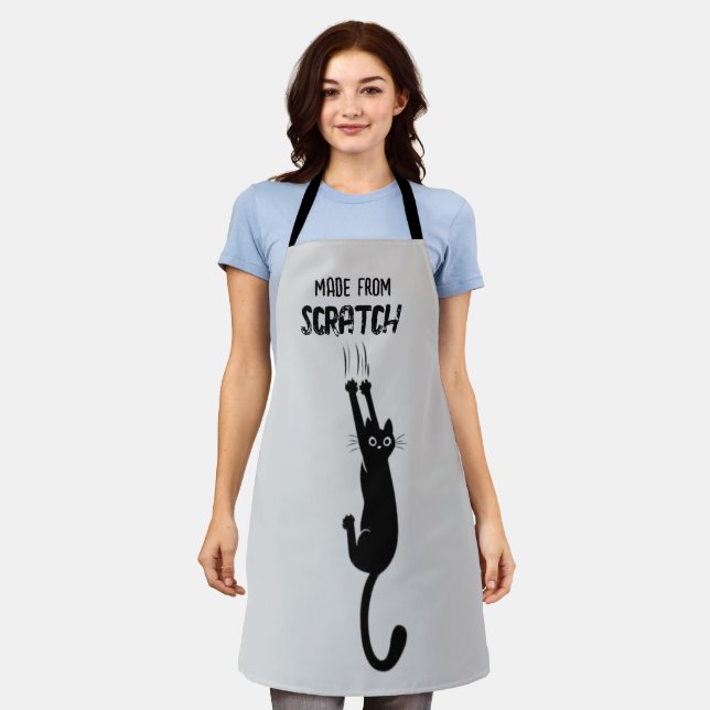 Cat Mom Apron, Cute Cat Apron, Funny Apron (Worn)