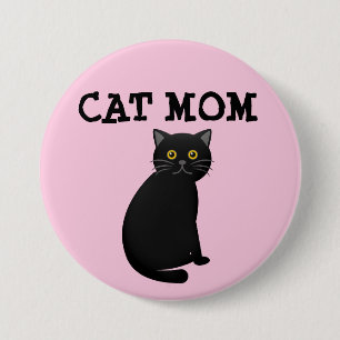 CAT MOM (BLACK CAT) BUTTON