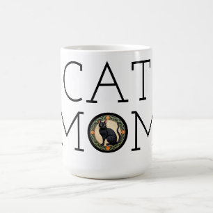 Cat Mom Black Cat Coffee Mug