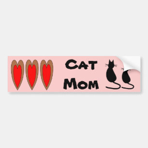 Cat Mom Bumper Sticker
