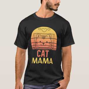 Cat Mom Ca Vintage Eighties Style Cat Mama  1 T-Shirt