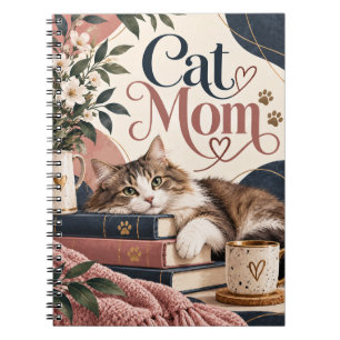 Cat Mom Cat Lover Design Notebook