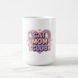 Cat Mom Club – Cute Ceramic Mug for Proud Pet Moms